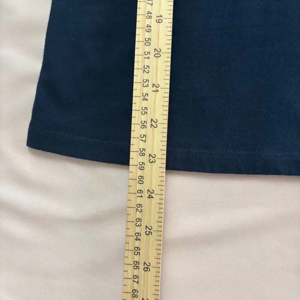 Tommy‎ Hilfiger - Pleated Bib LS Henley w/Roll Tab Sleeves - Navy - Size XS
